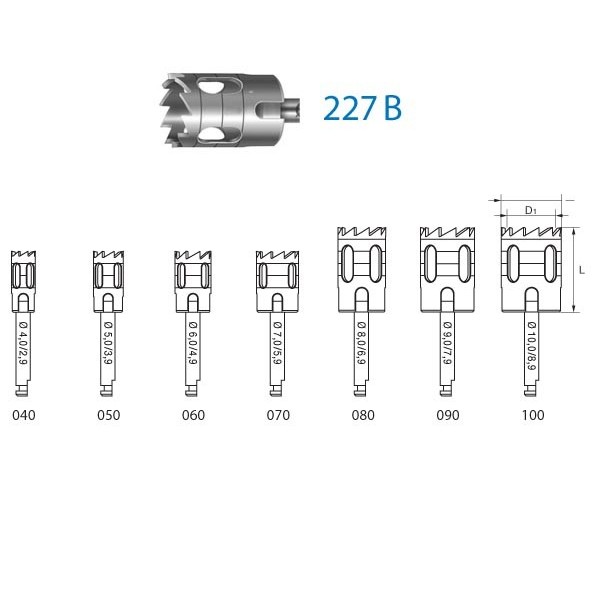 Bisturí Circuilar para Contra-Ángulo  227B.204.050 1u Acero